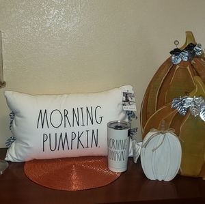 Rae Dunn Pillow "MORNING PUMPKIN "